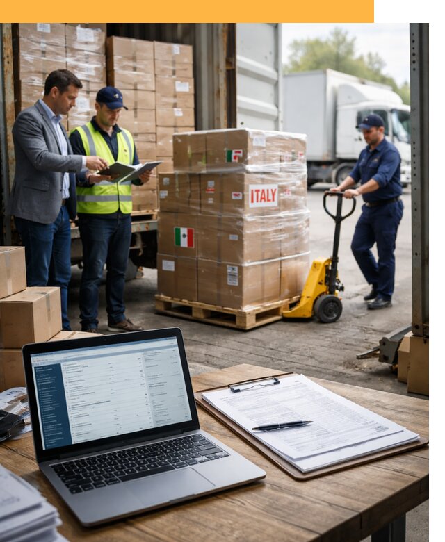 Доставка грузов из Италии: морские и авиаперевозки от 18587