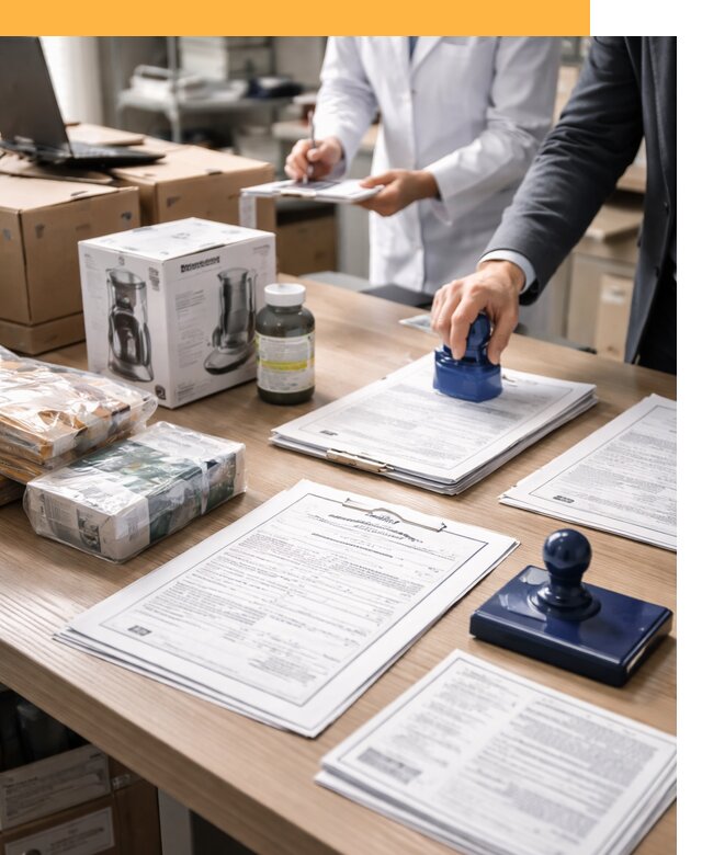 Сертификация импортных товаров от 12391 с таможенным сопровождением